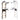 BenchK 222 Wall Bars with Fixed Pull-Up Bar and Dip Bar in Black