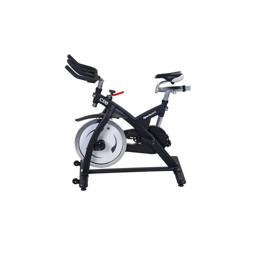 SportsArt C510 indoor cycle with adjustable handlebars, saddle, and flywheel