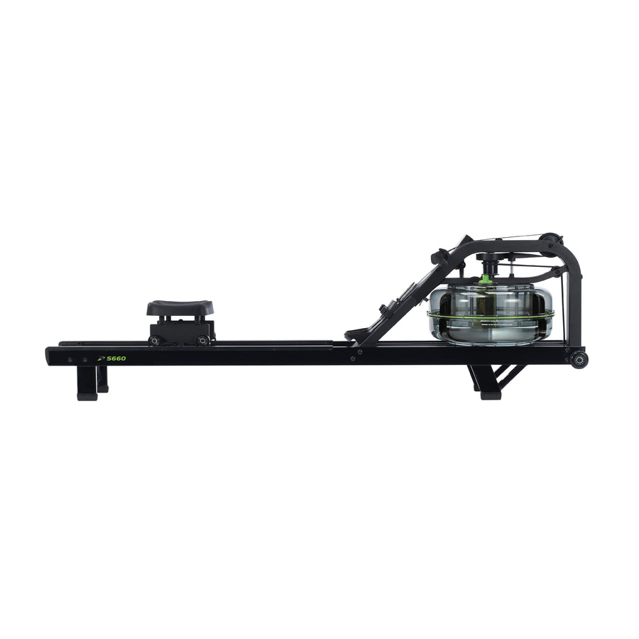 Dynamic Fluid Fitness S660 Forge Water Rowing Machine resistance and console