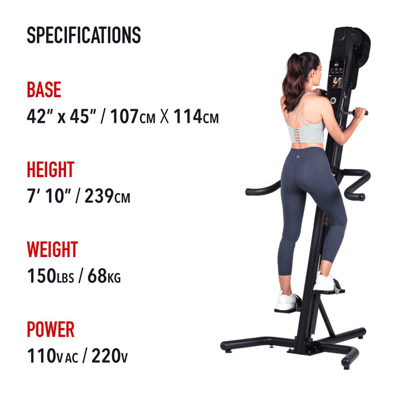 VersaClimber TS-Magnetic Touchscreen Vertical Climber (TSM) specifications